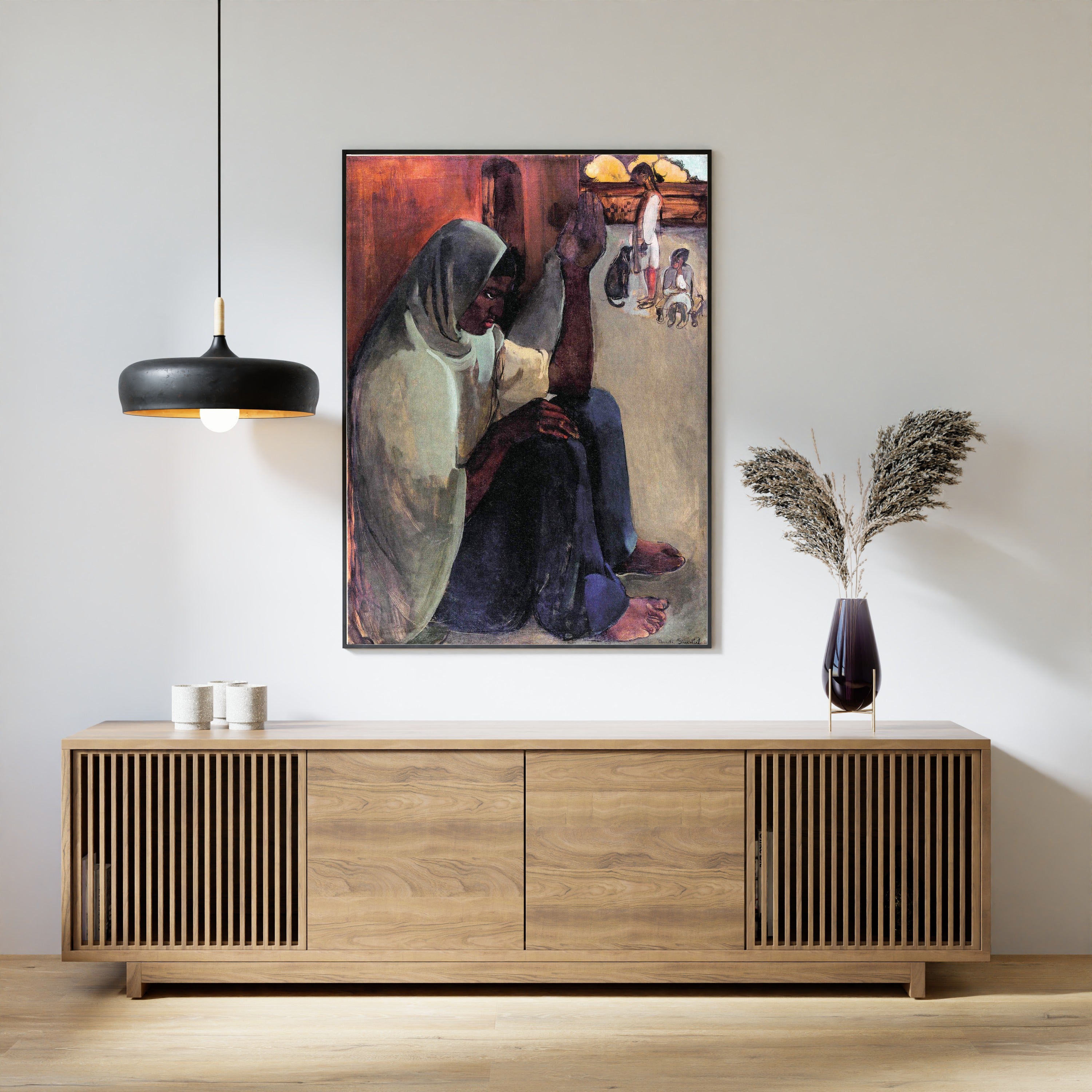 Amrita Sher-Gil — Woman on Terrace | Fine Art Giclée Print