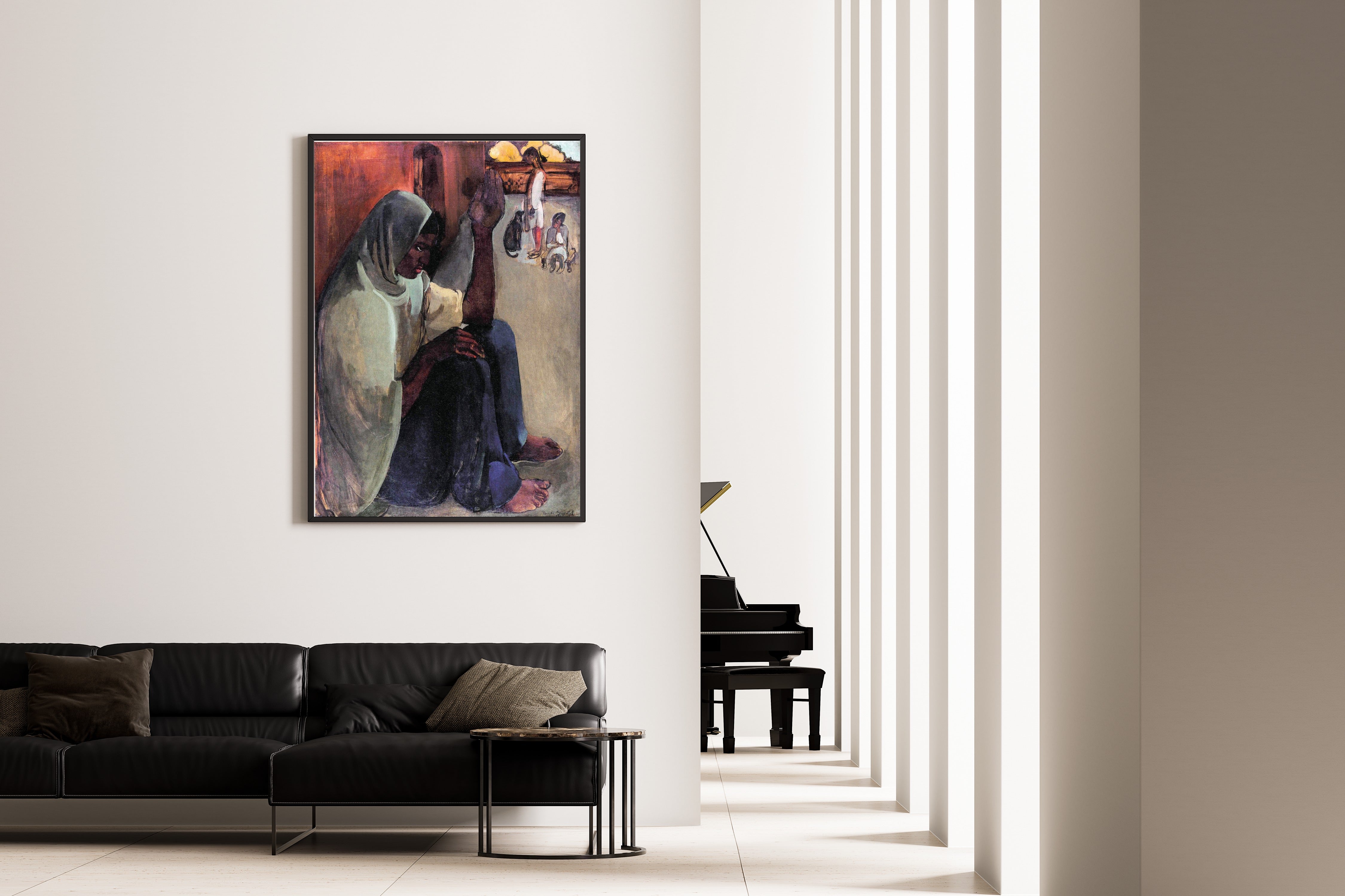Amrita Sher-Gil — Woman on Terrace | Fine Art Giclée Print