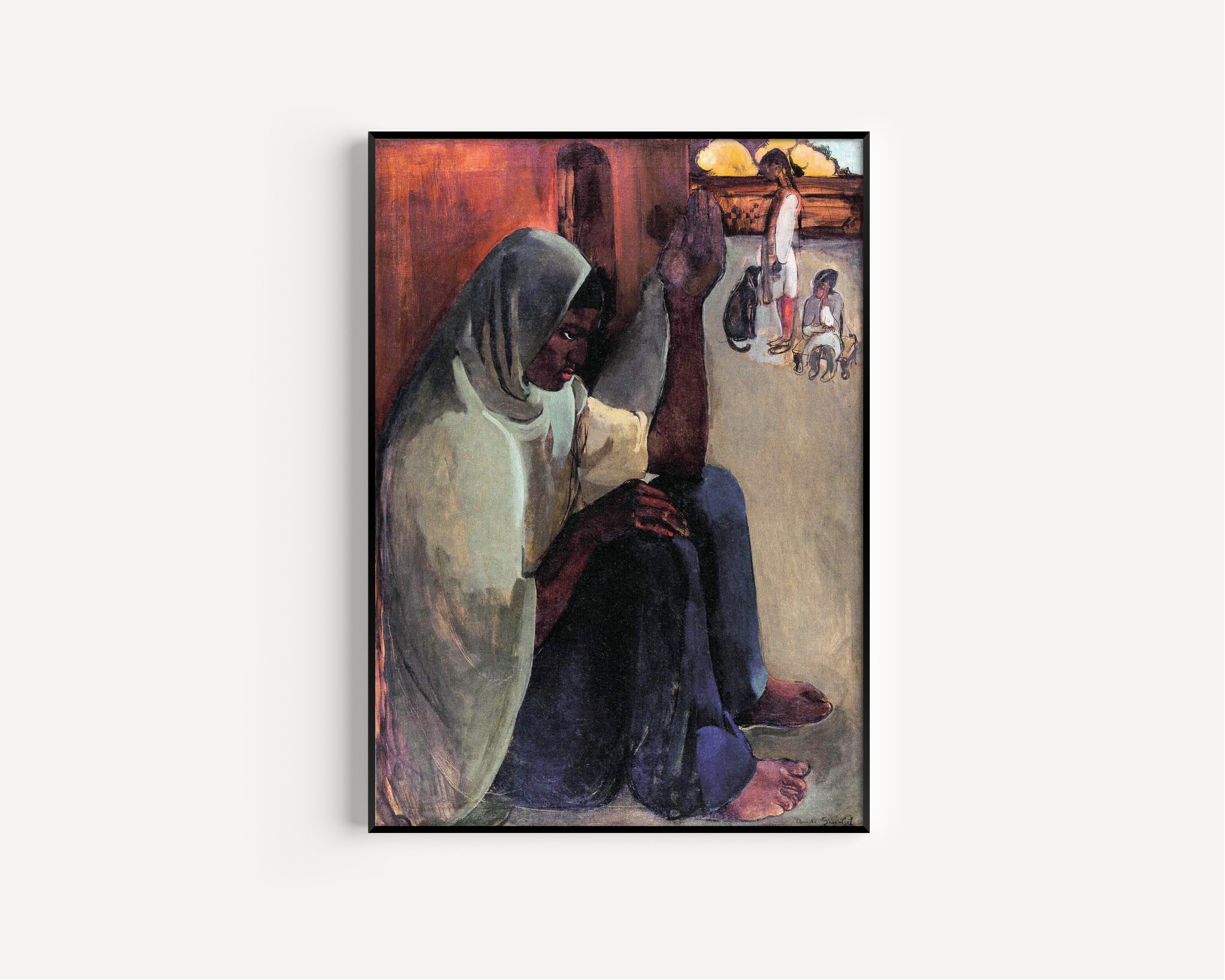 Amrita Sher-Gil — Woman on Terrace | Fine Art Giclée Print