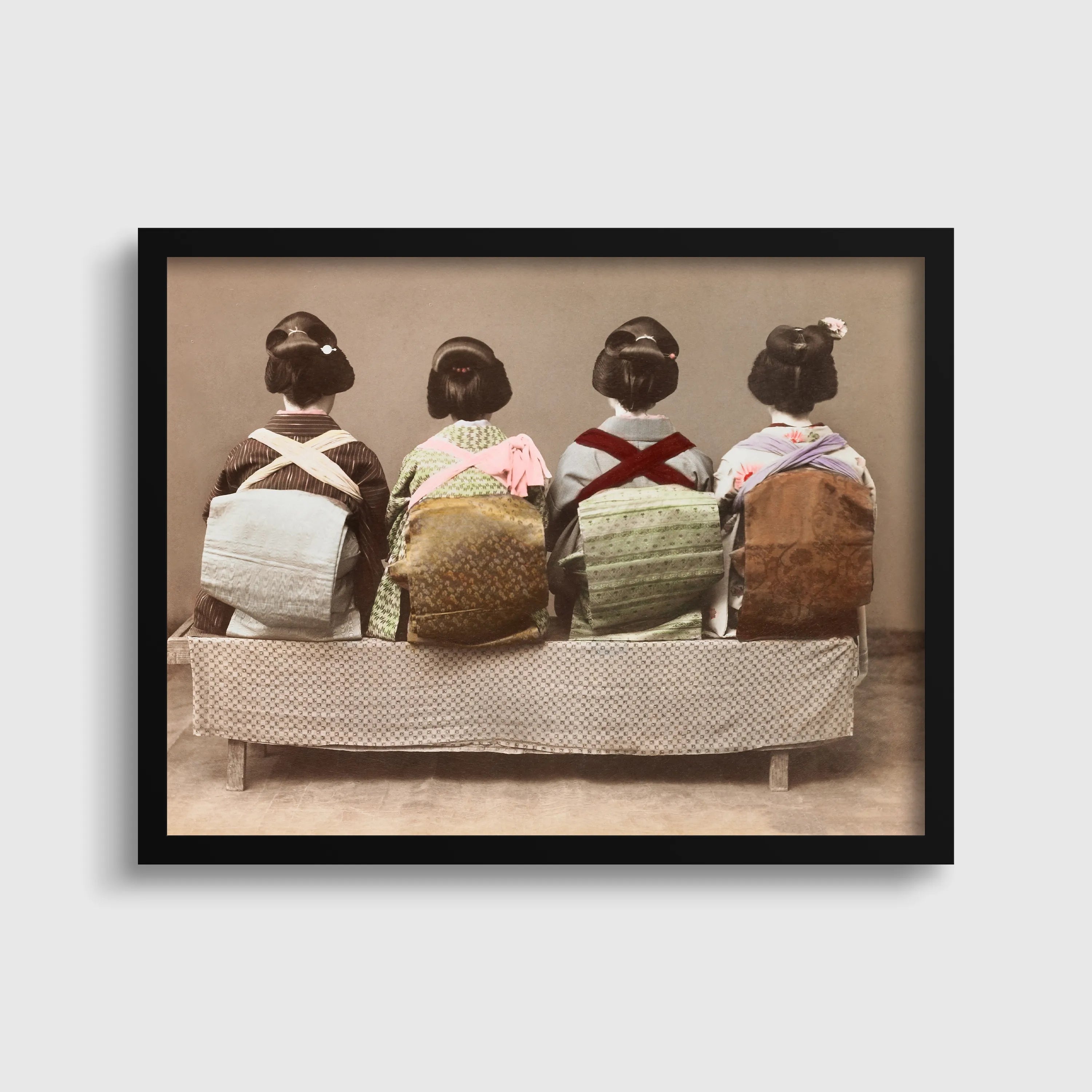 Women in Kimonos : Famous Color Japanese Vintage Photograph - 9ArtPrints