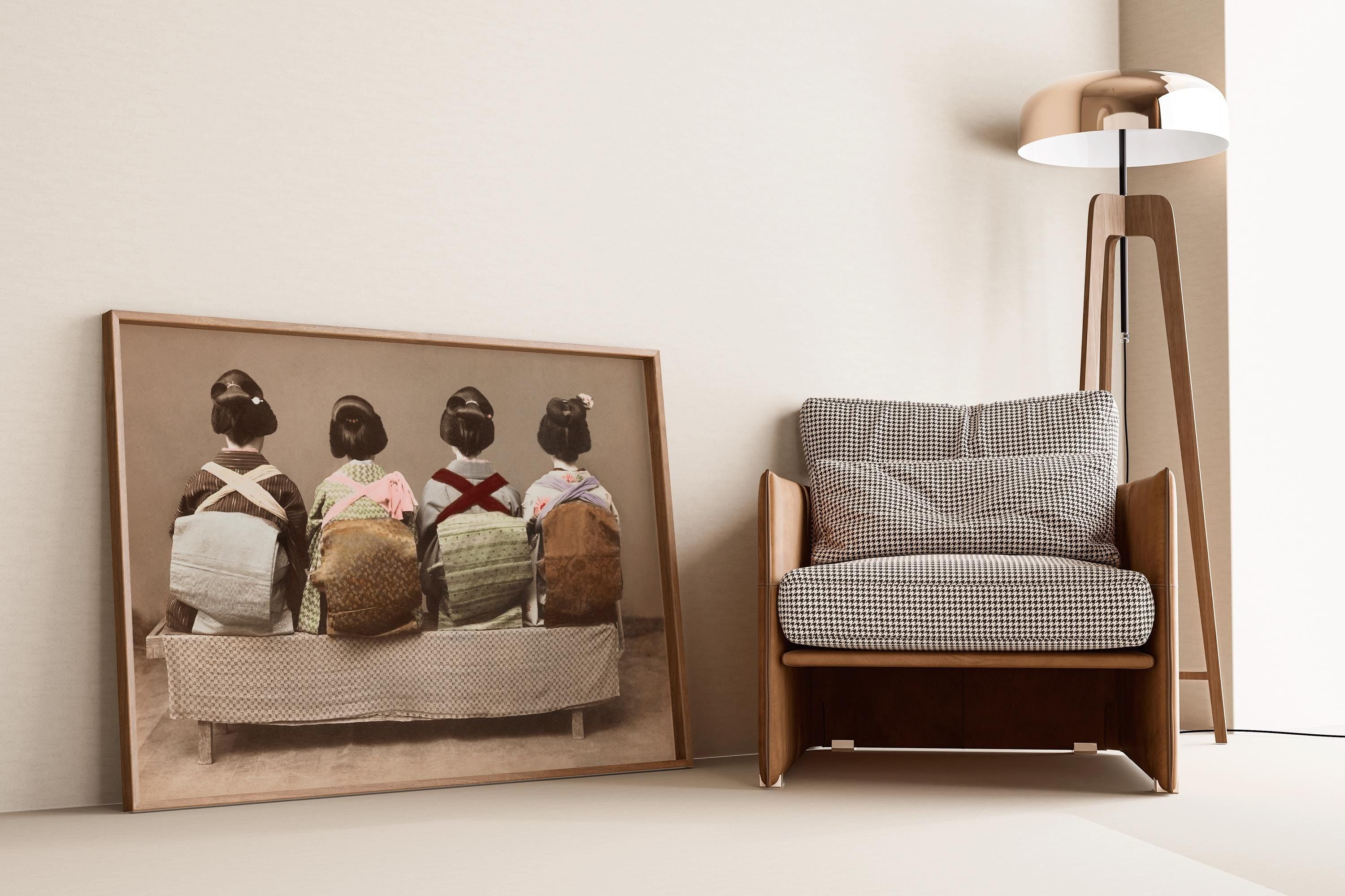 Women in Kimonos : Famous Color Japanese Vintage Photograph - 9ArtPrints