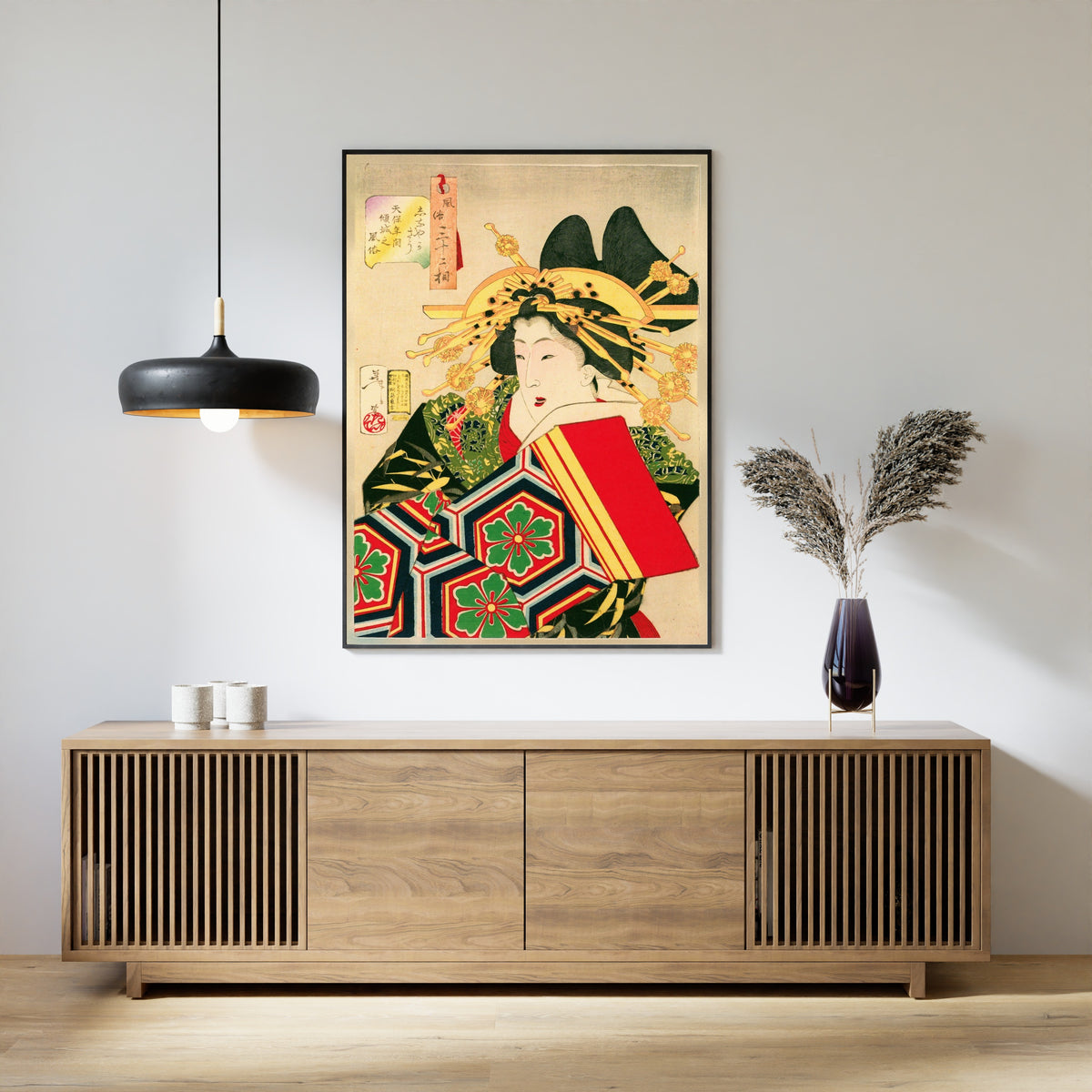Yoshitoshi Geisha Giclee Print: Vintage Japanese Woodblock Art - 9ArtPrints